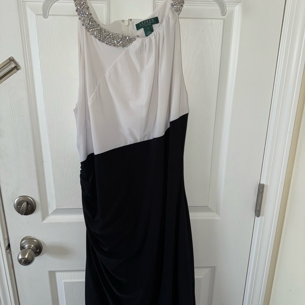 Lauren Ralph Lauren Ivory Embellished Gown - Picture 2 of 5